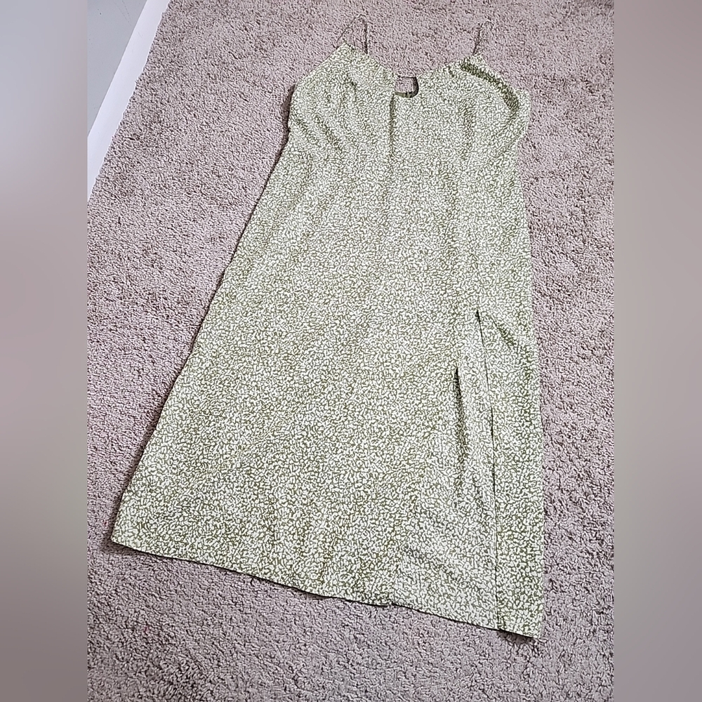 Abercrombie & Fitch High-Slit Midi Dress green Large